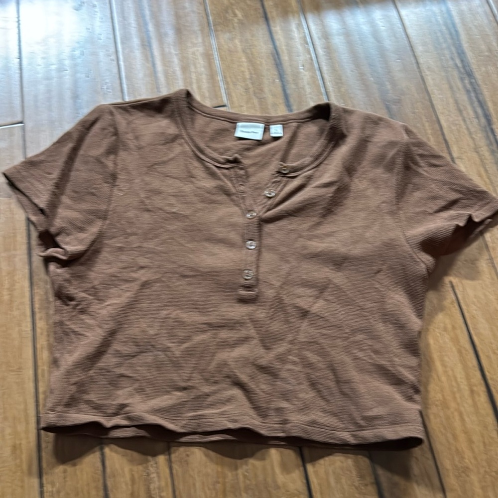 Sunday Best Cropped Waffle Tee